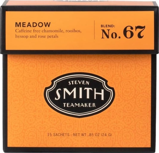 Steven Smith Teamaker, Meadow Chamomile Tea, 15 Sachets, 0.85oz each | Full Leaf Herbal Tea, Caffeine Free, Sugar Free, Sustainably Grown, Plant Based Sachets, Microplastic-Free