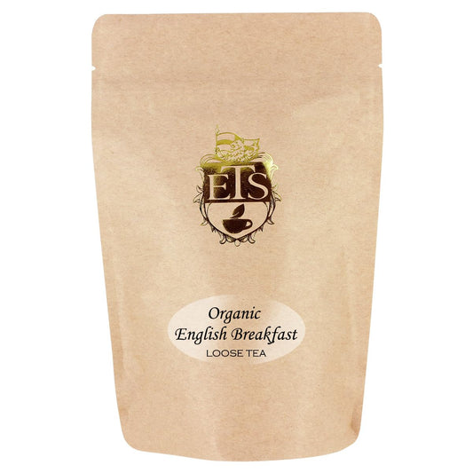 Organic English Breakfast Tea Loose Leaf 16oz Pouch, Full Bodied and Smooth Morning Blend, Traditional Black Tea from Sri Lanka China and Tanzania