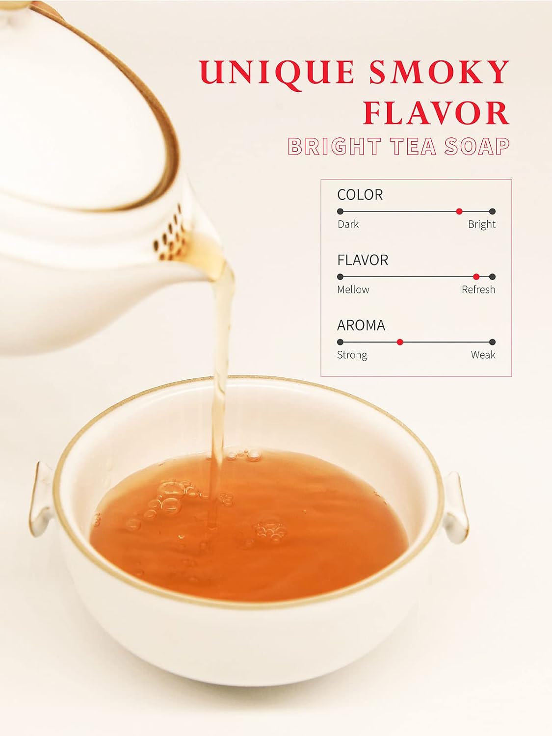 TeeLux Lapsang Souchong Tea, Smoked Black Tea Loose Leaf, Caffeinated, 8oz | Rich Smoky Aroma, Bold &amp; Smooth Taste, Traditional Chinese Smoked Tea, Hot or Iced, Foil-Lined Resealable Pouch