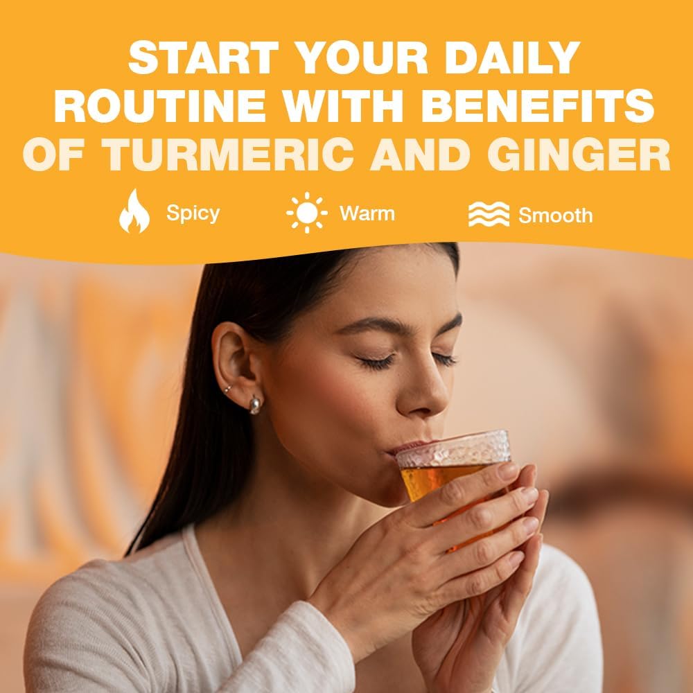 HANDPICK Organic Turmeric Ginger Tea (100 Count) Daily Wellness Tea,Non GMO