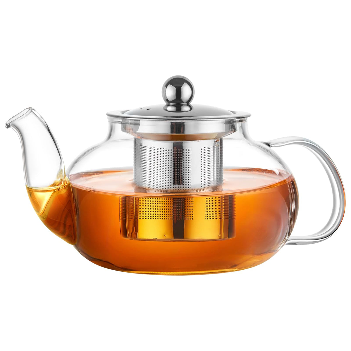 PARACITY Tea Pot for Stove, 20 oz Stovetop Clear Glass Teapot with Infuser