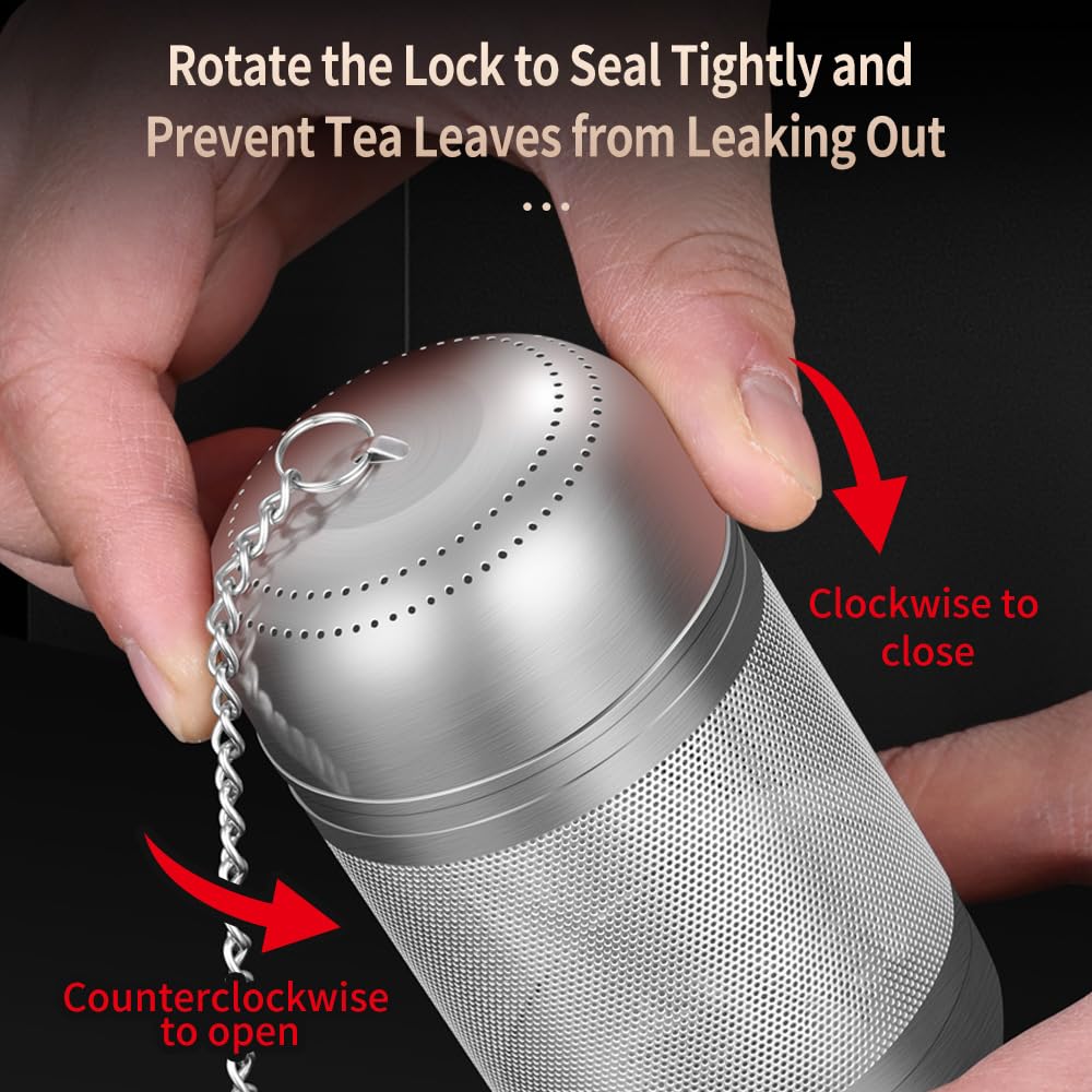 BOMANSI BOMS 2Pack Tea Strainers for Loose Tea, Extra Fine Mesh Tea Infuser, 316 Stainless Steel Loose Leaf Tea Steeper, Tea