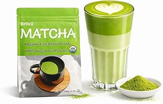 Briiwii Organic Matcha Powder – Premium Japanese Matcha Green Tea Powder for Matcha Latte, Smoothies & Daily Drink, First Harvest, 100g (3.53oz)