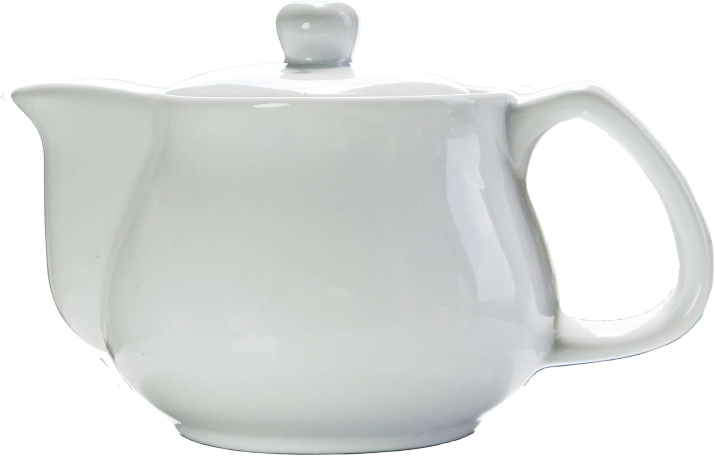 Porcelain Teapot ，9oz Small Ceramic Tea Pot with Infuser White Kettle