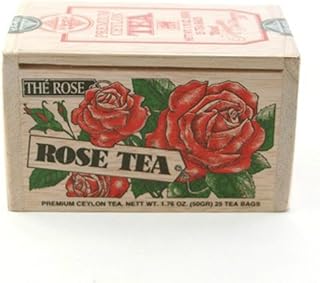 The Metropolitan Tea Company 62WD-618B-022 Rose 25 Teabags in Wood Box