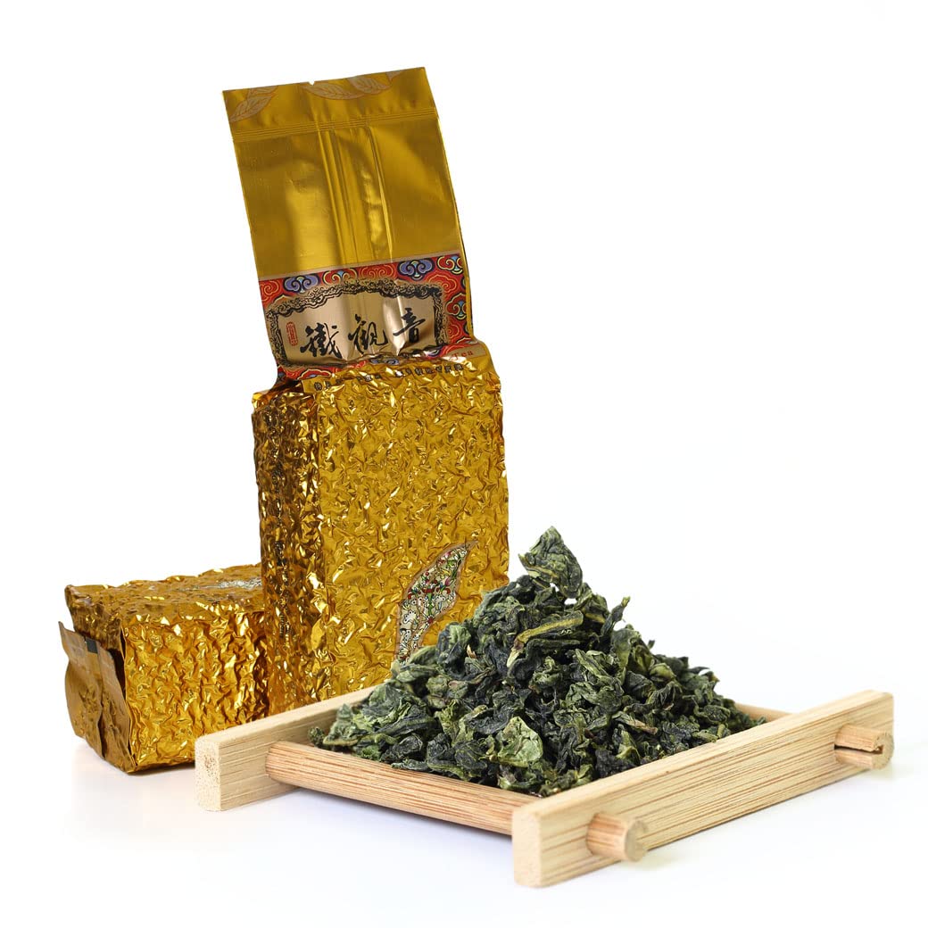 GOARTEA Tie Guan Yin Oolong Tea - 4Pcs 250g / Total 35.2oz Nonpareil Supreme Grade - Anxi Tieguanyin Chinese Oolong Loose Leaf - High Mountain Fujian Iron Goddess