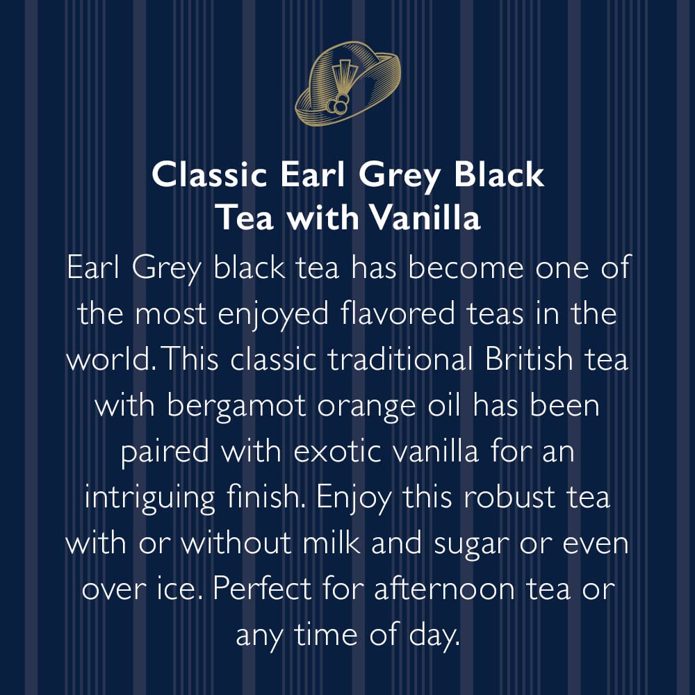 The Republic of Tea Downton Abbey Estate Blend Black Tea, 36 Count | Naturally Caffeinated. Made for morning or afternoon . Brisk and full-bodied with notes of lively citrus and soft vanilla.