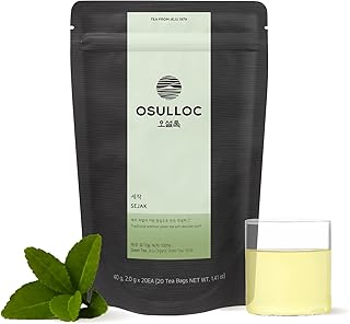 OSULLOC Sejak (first-flushed) Green Tea (Nuts, Orchid) | Korean Premium Pyramid Tea Bags | 20 Count Tea Bags, 1.41oz