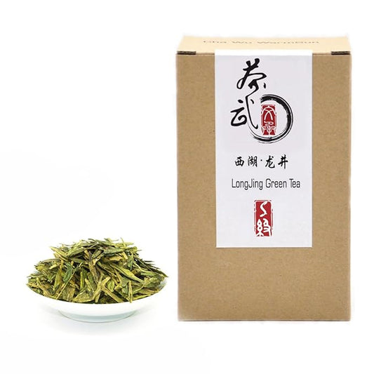 ChaWuWarmSun [S] LongJing Green Tea,8.8oz/250g,Chinese Dragon Well Green Tea Loose Leaf