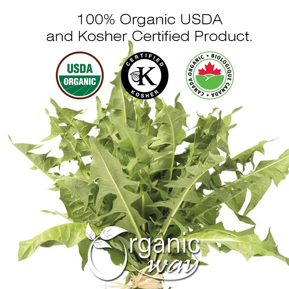 Organic Way Dandelion Leaf Whole - Herbal Tea - Origin - Albania (16 Oz)