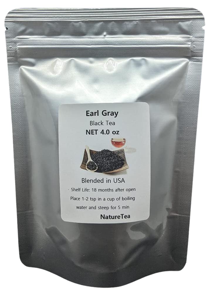 Earl Grey Tea - Loose Leaf Black Tea Blend by Nature Tea (4 oz)
