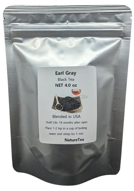 Earl Grey Tea - Loose Leaf Black Tea Blend by Nature Tea (4 oz)