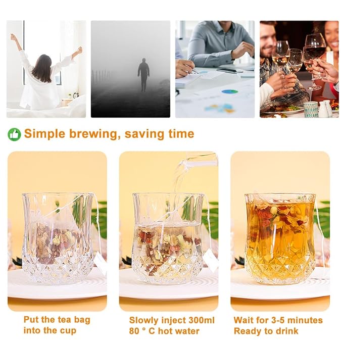 Plant Gift Rock Sugar Snow Pear Jasmine Tea Bags 8.81oz (10g*25bags), Wolfberry, Jasmine, Hongzao, Chinese Pure Nature, Health Care Mixed Tea, Combination of Floral Tea 250g 冰糖雪梨茉莉茶