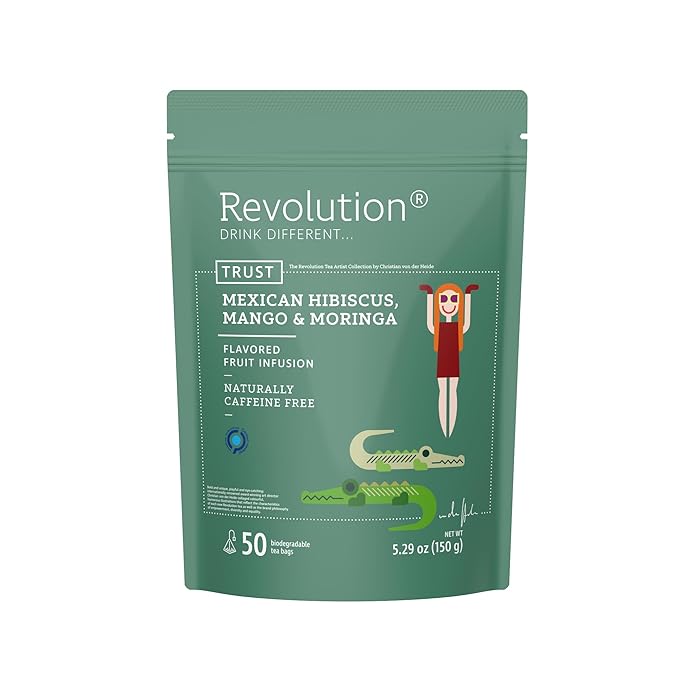 REVOLUTION TEA® Mexican Hibiscus, Mango & Moringa Fruit Tea [THE ORIGINAL] – Premium Full Leaf – Bio