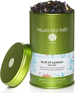 Palais des Thés - Blue of London - Earl Grey Black Tea, Bergamot & Cornflower - Premium Loose Leaf, Serves 20-25 Cups - 3.5oz Tin