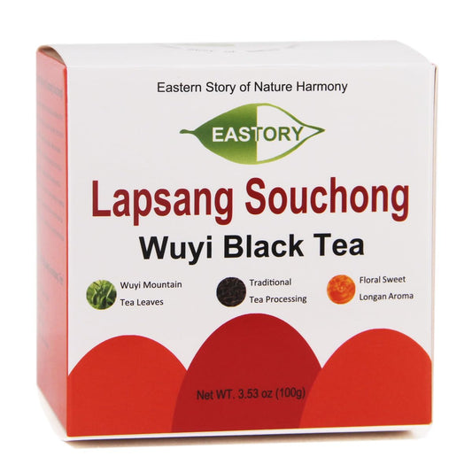 EASTORY Wuyi Zhengshan Xiaozhong Unsmoked Lapsang Souchong Black Tea, Loose Leaf, Fruity Floral Aroma, Traditional Chinese Gongfu Hong Cha, 3.53oz/100g