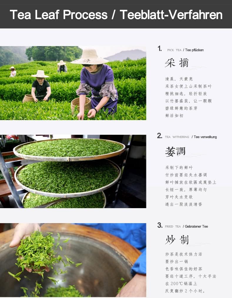 Dragonwell Longjing Tea(Yu Qian),Fresh Dragon Well Green Tea Leaf picked Before Grain Rain Day,Tea Farmer Direct Sale,250g/8.8 oz.,雨前龙井