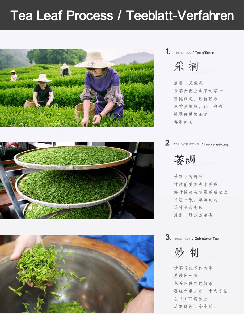 Dragonwell Longjing Tea(Yu Qian),Fresh Dragon Well Green Tea Leaf Picked before Grain Rain Day,4th Class as Economy Option,250g/8.8 oz.,雨前龙井