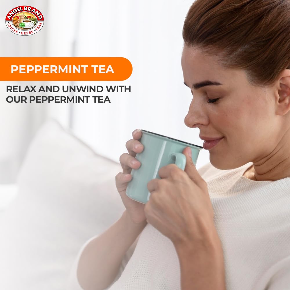 Peppermint Tea Bags | 20 Count | Box | Caffeine-Free for Relaxation | Cool, refreshing minty flavor