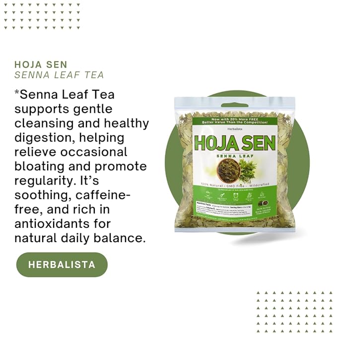 Herbalista - Viral 5oz (141g) Hoja Sen (Senna Leaf) Herbal Tea - Premium Hoja Entera Senna de Calidad | 100% All-Natural Loose Leaf| Non-GMO Mexican Herbal Tea Wildcrafted.