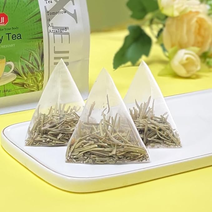 XIEJINJI Rosemary Tea, 40 Tea Bags – Pure Natural Rosemary Leaves for Digestive Support & Improved Circulation, Antioxidant-Rich, Caffeine-Free, Eco-Conscious Tea Bags
