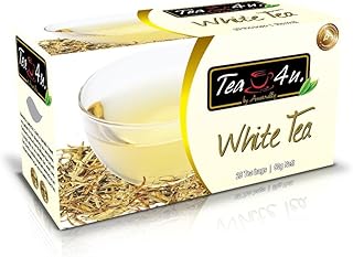 Tea4U White Ceylon Tea Bags - Handpicked Ceylon Tea from Sri Lanka's Finest Gardens - Rich & Fragrant Brew, Expertly Blended Smooth & Refreshing Flavor Convenient for Easy Brewing - 25 Tea Bags