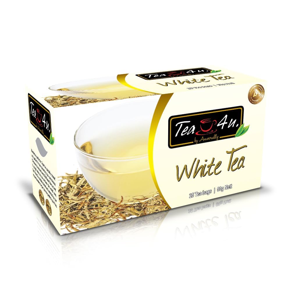 Tea4U White Ceylon Tea Bags - Handpicked Ceylon Tea from Sri Lanka's Finest Gardens - Rich & Fragrant Brew