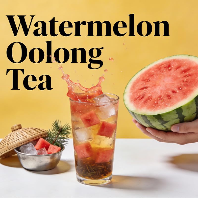 Cold Brew Watermelon Oolong Tea Bags, 3-Pack (30 Tea Bags) | Brews in Cold Water in Minutes | Naturally Flavored with Dragon Fruit & Strawberry | No Sugar Added, Refreshing Iced Tea