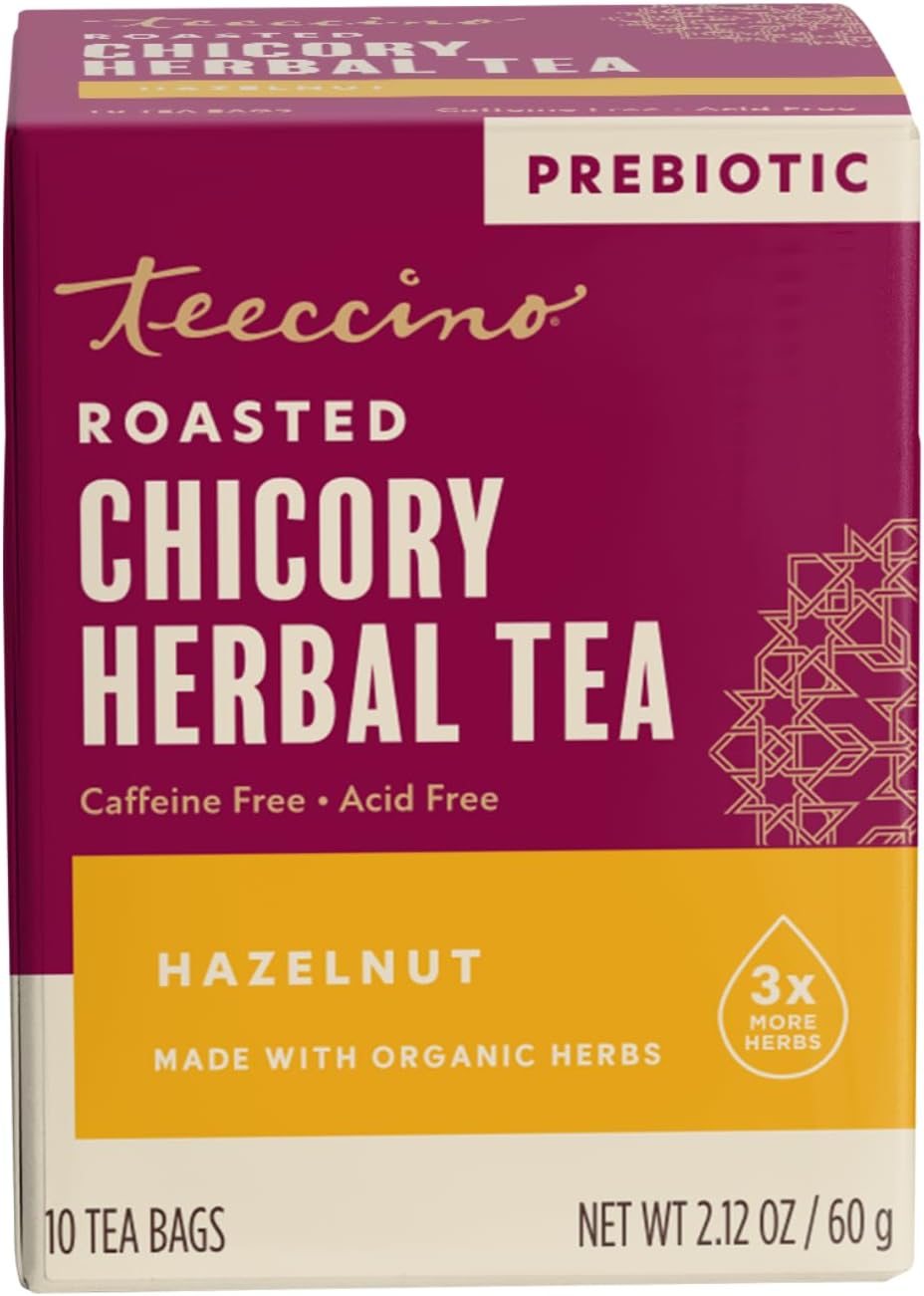 Teeccino Hazelnut Roasted Herbal Tea - Caffeine Free