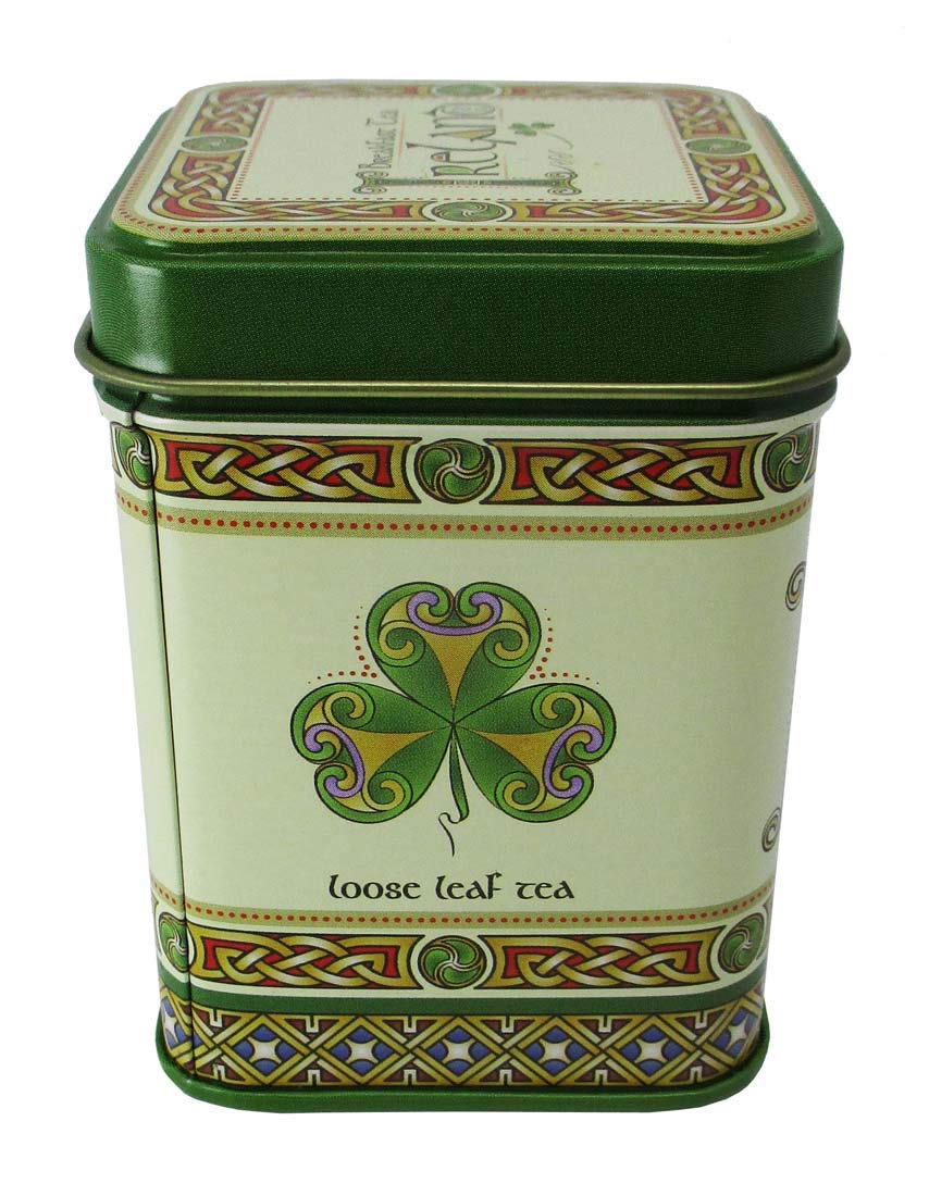 Royal Tara Irish Breakfast Tea of Loose Leaf Blended Black Tea Celtic Tin with Shamrocks and Ireland (1)