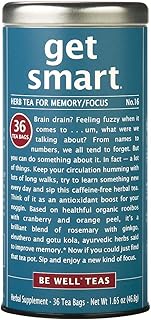 The Republic of Tea Be Well No. 16, Get Smart Herbal Tea For Memory/FocusGet Smart Tea, 36-Count