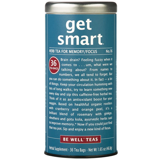 The Republic of Tea Be Well No. 16, Get Smart Herbal Tea For Memory/FocusGet Smart Tea, 36-Count