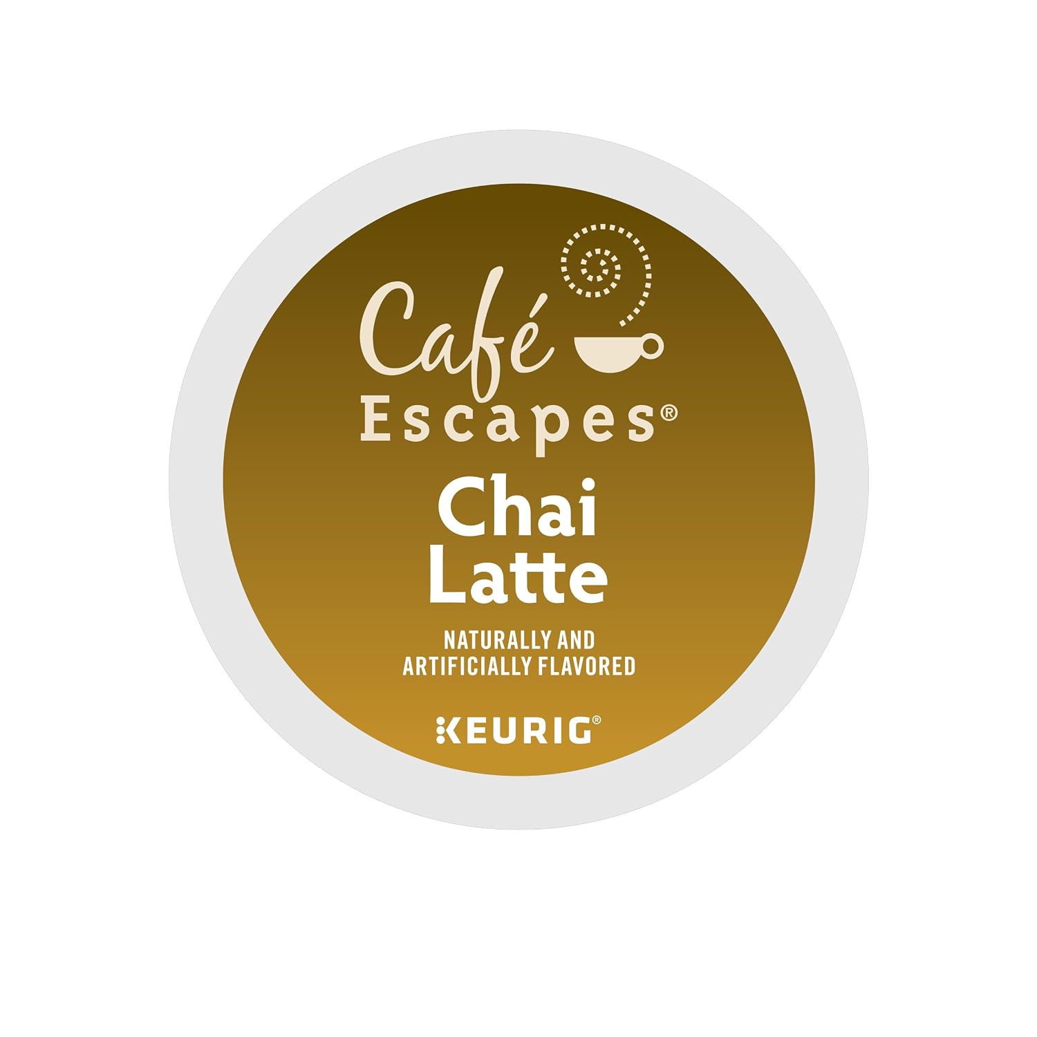Cafe Escapes, Chai Latte Tea Beverage, Single-Serve Keurig K-Cup Pods, 48 Count (2 Boxes of 24 Pods)