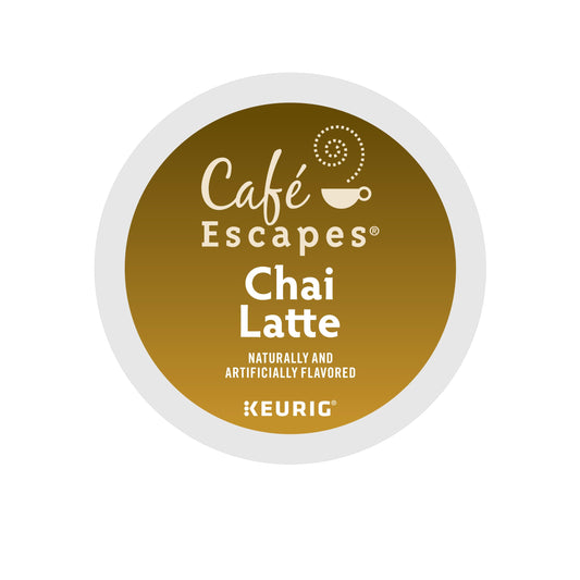 Café Escapes Cafe Escapes, Chai Latte Tea Beverage, Single-Serve Keurig K-Cup Pods, 72 Count (3 Boxes of 24 Pods)