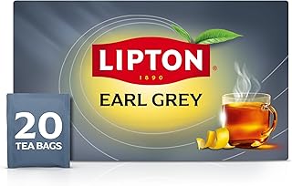 Lipton Earl Grey Black Tea Bags, Italian Citrus Bergamot Flavor, 20 Total Tea Bags