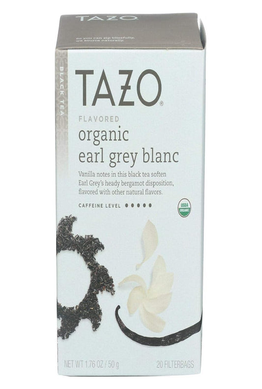Tazo Tea Black, Organic Earl Grey Blanc, 20 Count
