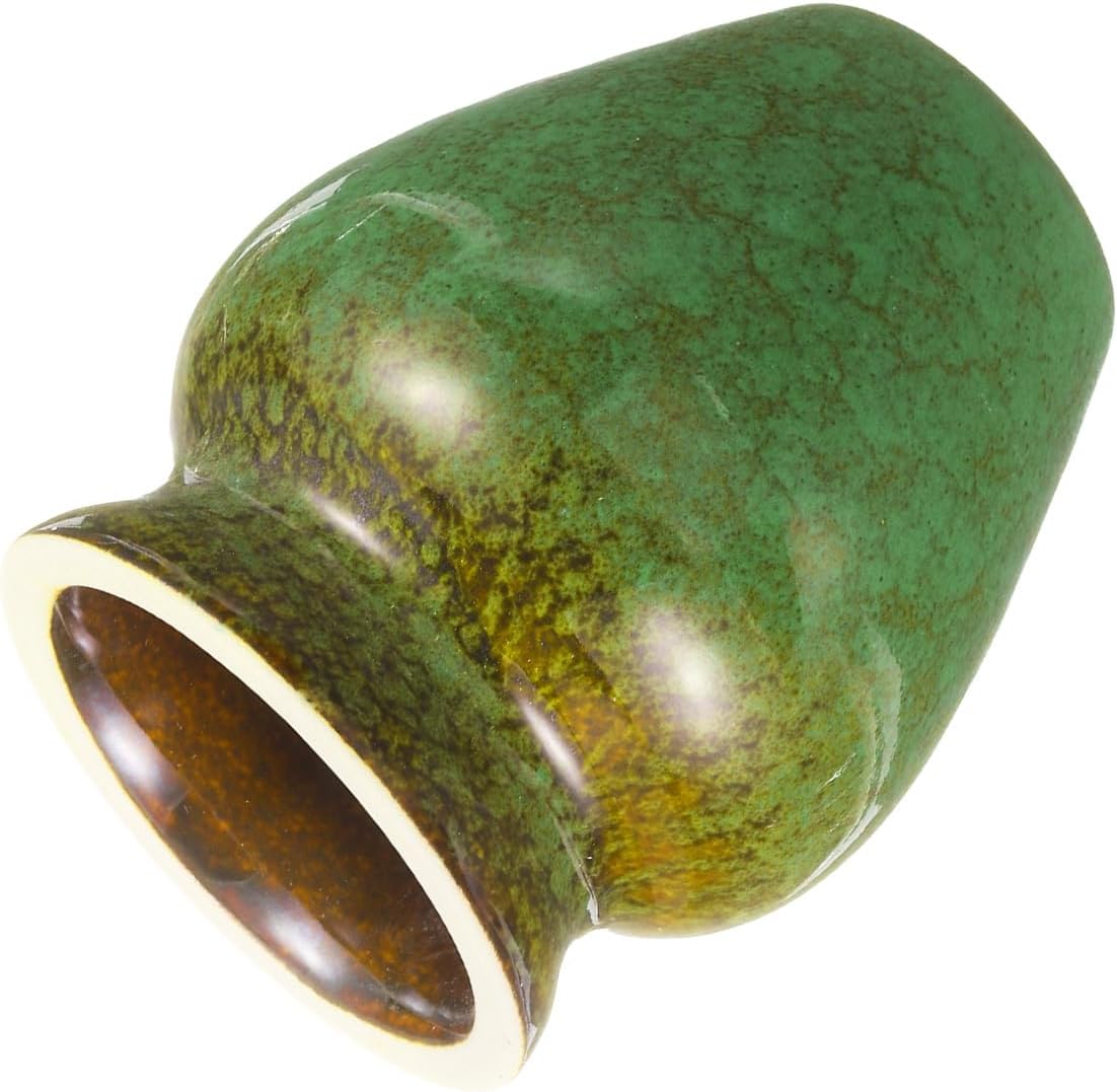 HARFINGTON Ceramic Chasen Stand 70mm Matcha Whisk Holder Teas Set Whisks Stand Traditional Matcha Tea Chasen Holder Tea Set Accessories for Tea Tasting, Gradient Green