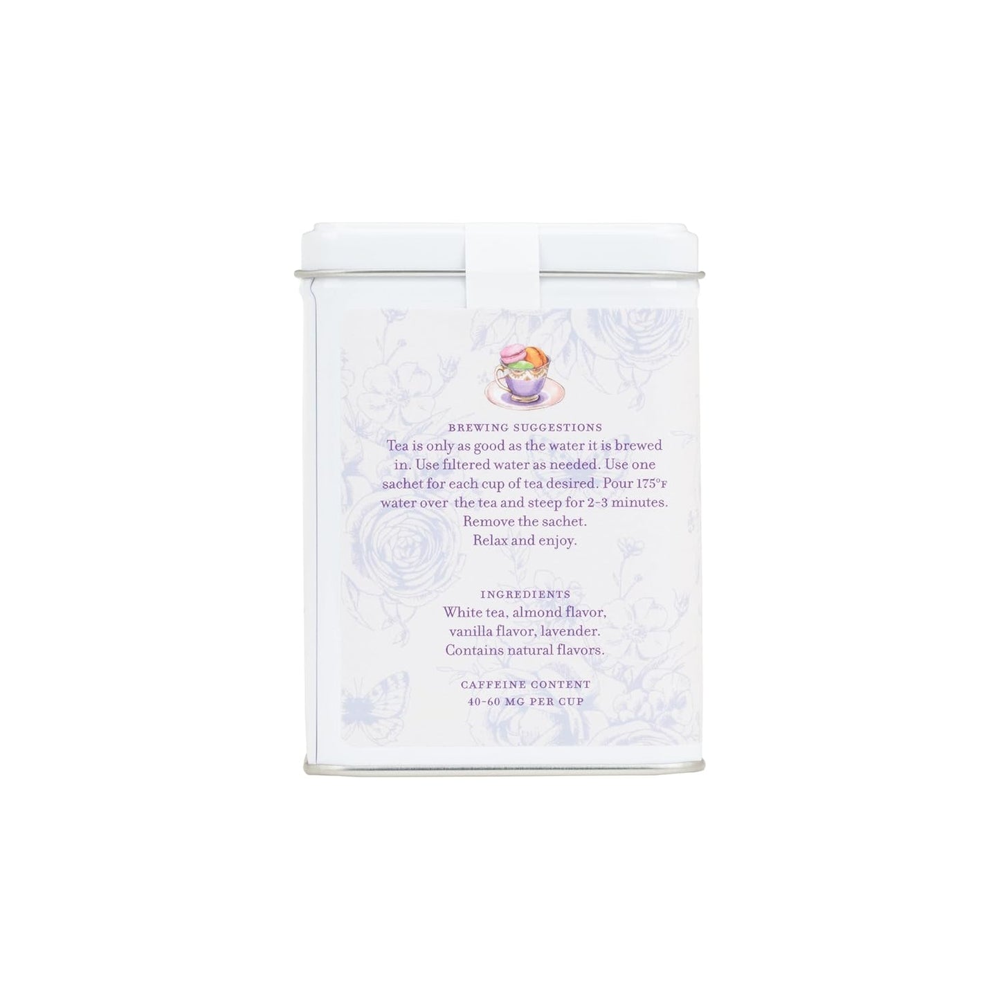 Harney & Sons French Macaron, White Tea, 20 sachet tin