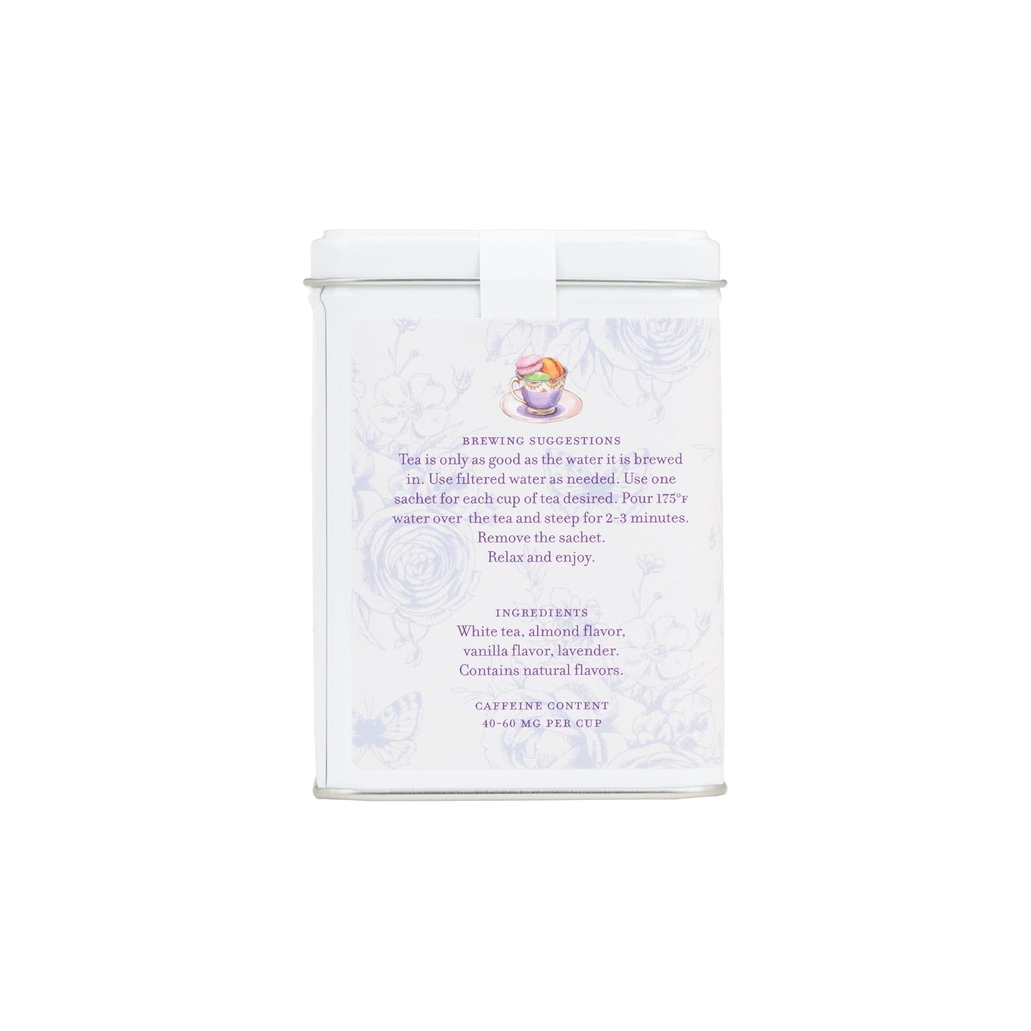 Harney & Sons French Macaron, White Tea, 20 sachet tin