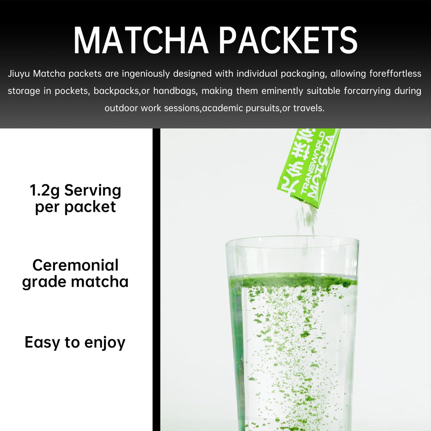 Authentic Ceremonial Matcha USDA Organic Premium Matcha Green Tea Powder for Drinking and Latte 100% Pure No Additives 21 sticks