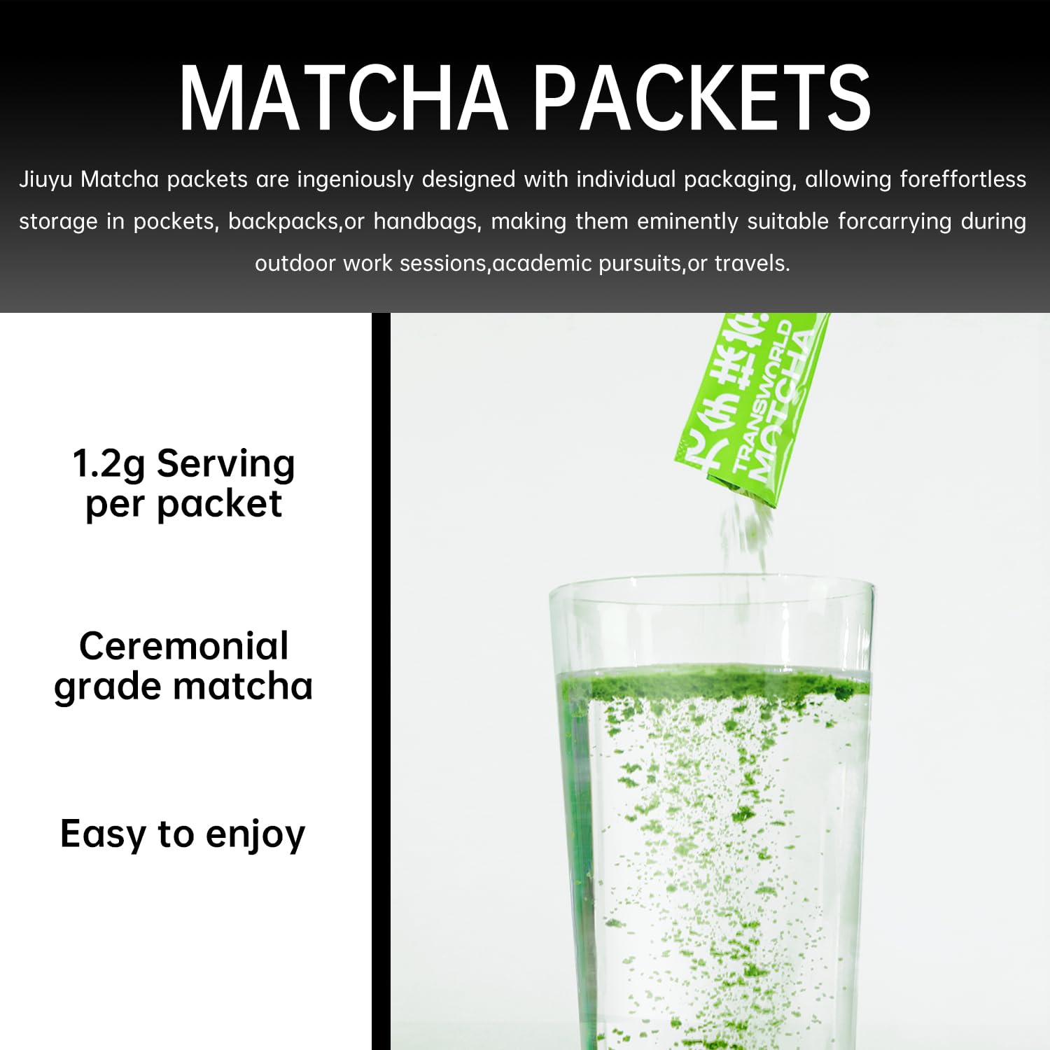 Authentic Ceremonial Matcha USDA Organic Premium Matcha Green Tea Powder for Drinking and Latte 100% Pure No Additives 21 sticks