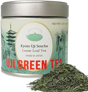 Premium Uji Sencha Green Tea – Authentic Japanese Loose Leaf Tea from Kyoto, 1.41 oz (40g) Tin – Freshly Harvested, Aromatic & Smooth Japanese food