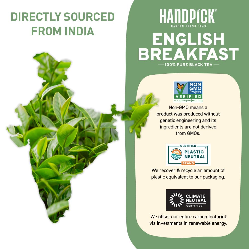 HANDPICK, English Breakfast Tea Loose Leaf (12oz|150+ Cups) Loose Black Tea
