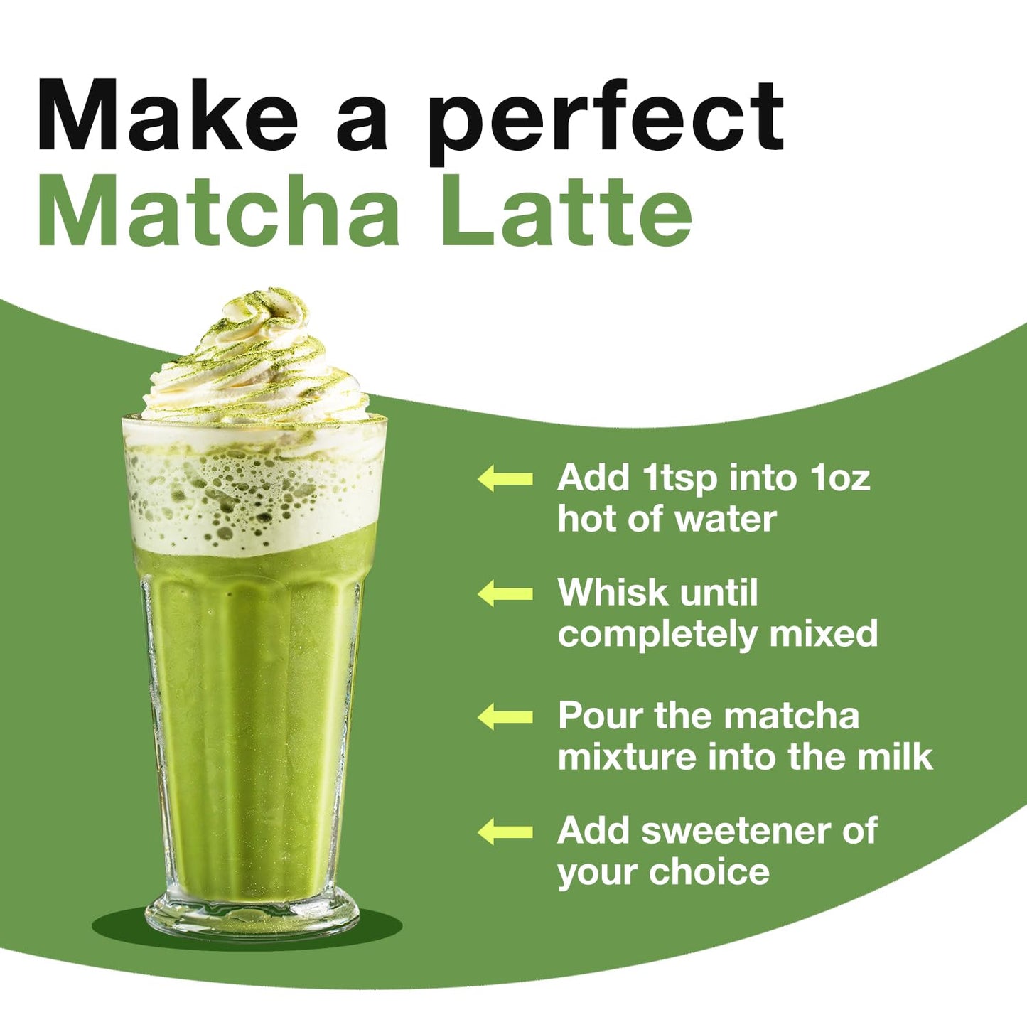 ECO-TASTE Organic Matcha Green Tea Powder, 4oz | 100% Natural &amp; Pure, Ceremonial Grade, No Additives or Fillers, NO GMO