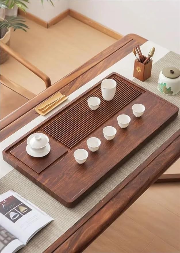 Bamboo Tea Tray for Gongfu Tea Ceremony, Chinese Gongfu Tea Serving Tray, Handmade Serving Tray with
