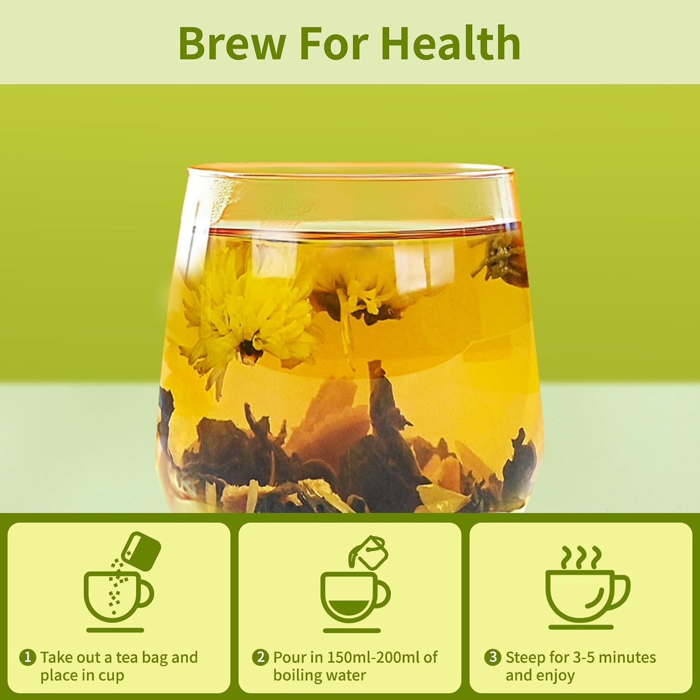 Dandelion Wolfberry Tea Natural Dandelion Herbal Tea Kidney &amp; Liver Health | 7 Natural Formula Herbal Tea Bags, Caffeine Free, No Additives, (3 Pack/36 Bags)