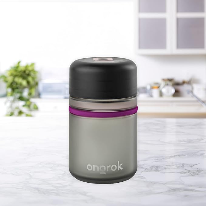 Ongrok Glass Storage Jar, 180ml, 3 Pack, UV Herb/Spice Jar with Child Resistant Lid
