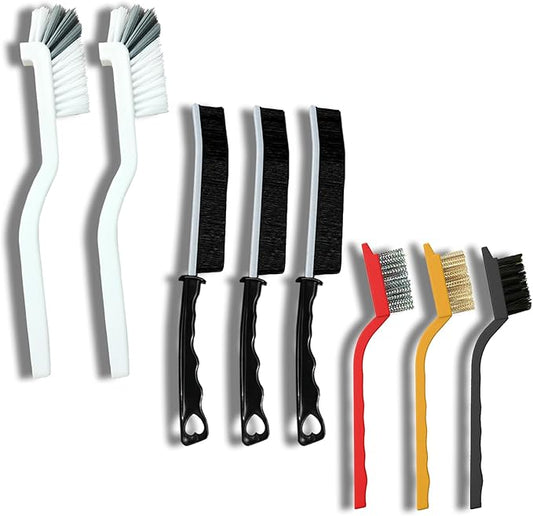 Crevice Cleaning Brush Set, Multi-Purpose Hard Bristle Brushes for Deep Cleaning Kitchen, Bathroom, Grout, Sink, Cup, Teapot, Bottle, Blender