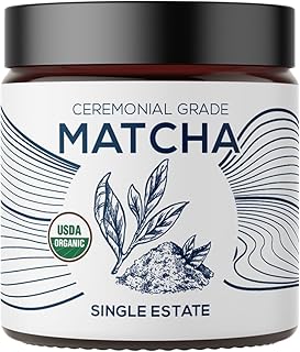 One Farm by WAAYB Organic Ceremonial Matcha Powder, 20 Servings, Single Estate Green Tea Powder, Non-GMO, Fair-Trade, Vegan, Gluten Free, Clean Energy and Focus in a Resealable Glass Jar