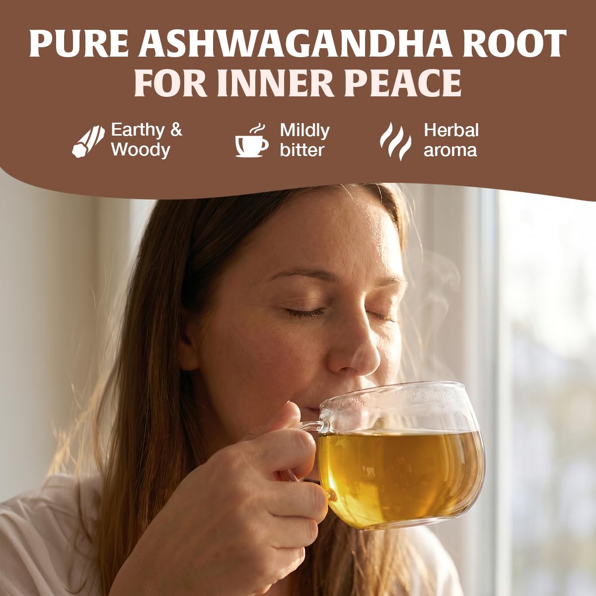 HANDPICK Ashwagandha Teabags (100 Count) Pure Ashwagandha Root,Gluten Free